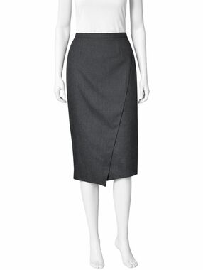 ONLY THIERRY MUGLER | Vintage 90's Asymmetric Midi Skirt in Size US 10